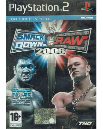 Videogioco Playstation 2 WWE SmackDown vs. Raw 2006 PS2 16+ THQ ITA libretto