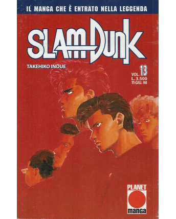 Slam Dunk n. 13 di Takehiko Inoue - Prima Edizione Planet Manga