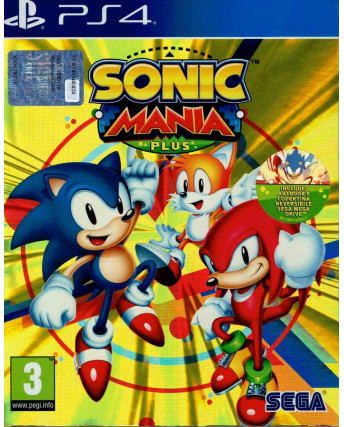 Videogioco Playstation 4 Sonic Mania Plus 3+ SEGA 2018 libretto