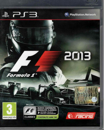 Videogioco Playstation 1 F1 2013 FORMULA 1 PS3 ITA 3+ libretto con F! classic