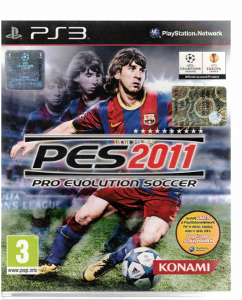 Videogioco Playstation 3 PRO EVOLUTION SOCCER 2011 PES 2011 PS3 3+ Konami libret