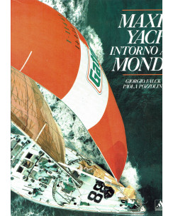 Falck Pozzolini: maxi yacht intorno al mondo ed. Mondadori illustrato FF20