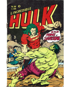 L'Incredibile Hulk n.38 Il Supereroe della TV! ed. Corno FU03