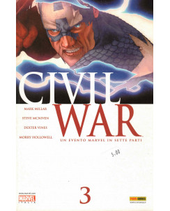 Marvel Miniserie n. 78 Civil War n.3 di Millar, McNiven, Vines, Hollowell Panini