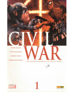 Marvel Miniserie n. 76 Civil War n.1 di Millar, McNiven, Vines, Hollowell Panini