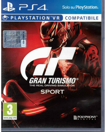 Videogioco Playstation 4 Gran Turismo Sport Hits PS4 Polyphony USATO  