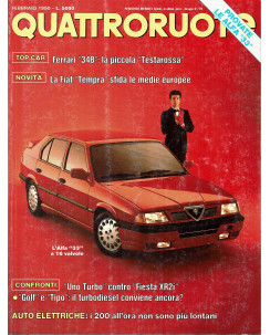 Quattroruote 412 febbraio 1990 Alfa Romeo 33 1.3 e 1.7 Uno Turbo ed. Domus
