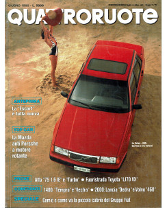 Quattroruote 416 giugno 1990 Volvo 460 Alfa 75 turbo Lancia Dedra ed. Domus