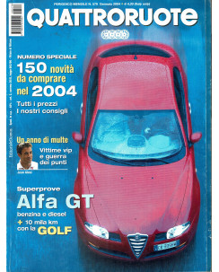 Quattroruote N. 579 gennaio 2004 Alfa Romeo GT 2.0 JTS Selespeed ed. Domus