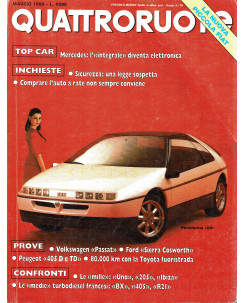 Quattroruote n. 391 maggio 1988 Sierra Cosworth Uno 205 Ibiza ed. Domus