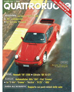 Quattroruote n. 404 giugno 1989 Alfa 164 Croma Porsche Carrera 4 Domus