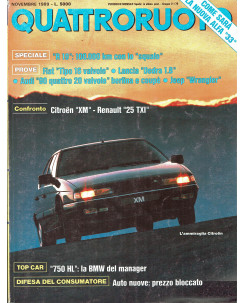 Quattroruote n. 409 novembre 1989 Tipo 16V Dedra 1.8 Audi 90 Jeep Wrangler Domus