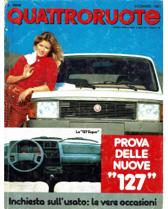 Quattroruote n. 314 dicembre 1981 Fiat 127 Alfasud Sprint Lancia Beta ed. Domus 