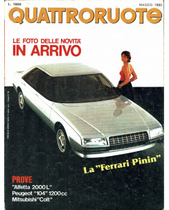 Quattroruote n. 294 maggio 1980 Alfetta 2000L Peugeot 104 Colt ed. Domus 