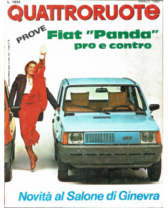 Quattroruote n. 292 marzo 1980 Fiat Panda pro e contro salone Ginevra ed. Domus 