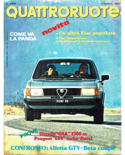 Quattroruote n. 291 febbraio 1980 Fiat Panda Alfetta GTV Ritmo ed. Domus 