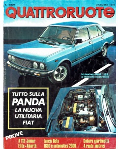 Quattroruote n. 289 dicembre 1979 prove A112 Abarth Lancia Beta Subaru Panda