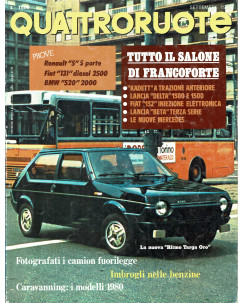 Quattroruote n. 286 settembre 1979 Renault 5 Fiat 131 diesel 2500 BMW 520 Domus