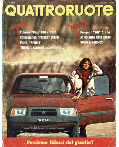 Quattroruote n. 281 aprile 1979 Peugeot 505 Ritmo Passat ed. Domus
