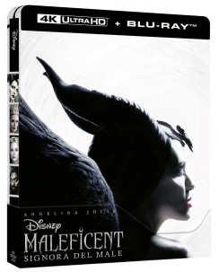 Blu Ray 4K ultra HD MALEFICENT con A. Jolie Steelbook Disney NUOVO Gd54