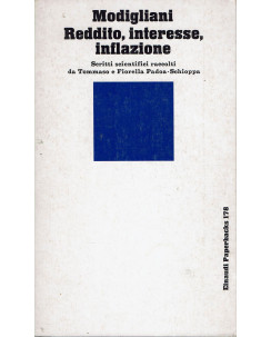 Padoa Schioppa : Modigliani reddito interesse inflazione ed. Einaudi A81