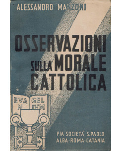 Alessandro Manzoni : osservazione sulla morale cattolica ed. Pia Società A75