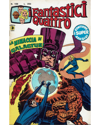 I Fantastici Quattro n. 188 la minaccia di Galactus! di Kirby ed. Corno