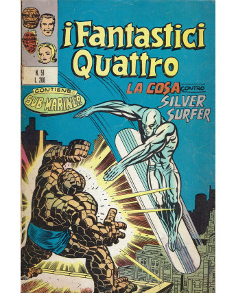 I Fantastici Quattro n. 51 la cosa contro Silver Surfer ed. Corno