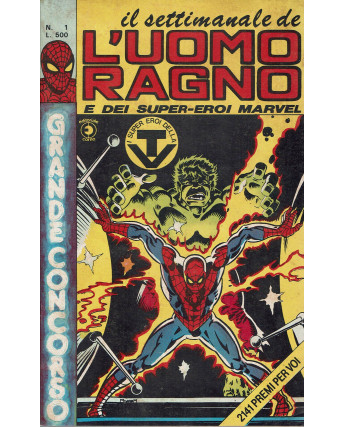 Il settimanale de l'Uomo Ragno e dei Super-Eroi Marvel n.  1 ed. Corno