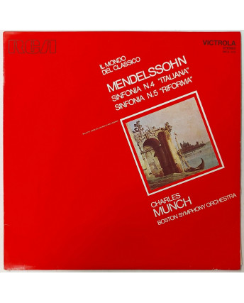 743 33 Giri Mendelssohn Sinfonia 4 E 5 Munch RCA Victrola MCV 514