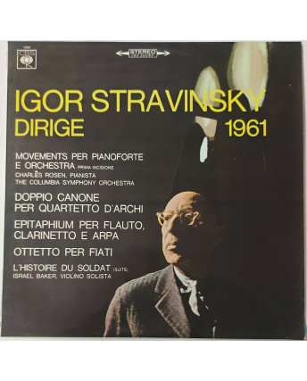 763 33 Giri Stravinsky dirige Stravinsky 1961 CBS 72001