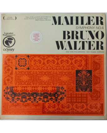 765 33 Giri Mahler Symphony No. 4 Bruno Walter CBS 32 16 0026