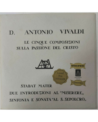 769 33 Giri Vivaldi Le 5 composizioni sulla Passione del Cristo Arcophon AM 663