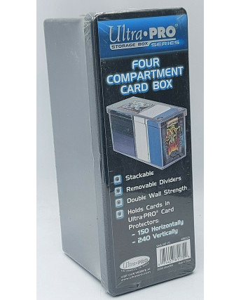 Ultra-Pro four compartment card box black Gd46