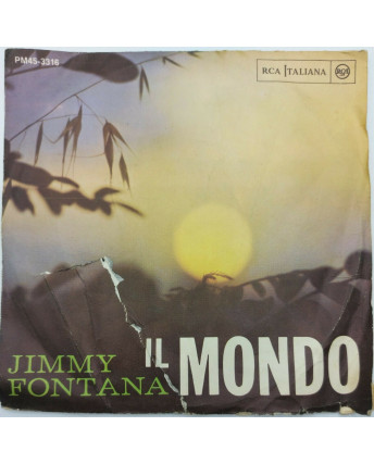 45 GIRI 0103 Jimmy Fontana Il mondo orchestra Ennio Morricone RCA PM45-3316