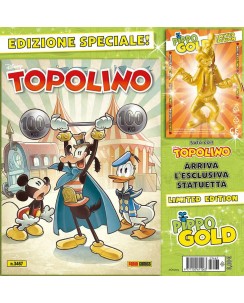 Topolino n.3467 blisterato GADGET Pippo GOLD ed. Panini NUOVO FU27