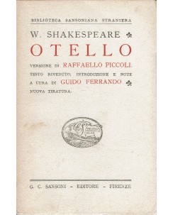 W. Shakespeare : Otello versione Piccoli ed. Sansoni A53