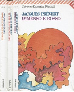 Jacques Prevert : immenso rosso storie Prever di Prevert ed. Feltrinelli A98