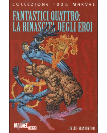 100% Marvel Fantastici Quattro la rinascita eroi di Jim Lee ed.Panini NUOVO SU38