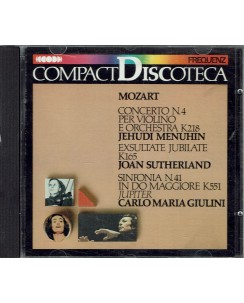 361 CD Mozart Menuhin Sutherland Compact Discoteca 8 tracks CD