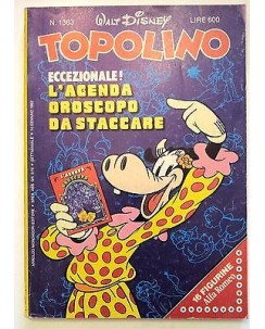Topolino n.1363  10 gennaio 1982 ADESIVI RETE4 ed. Walt Disney  Mondadori