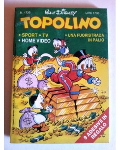 Topolino n.1735 26 feb 89 ed. Walt Disney Mondadori