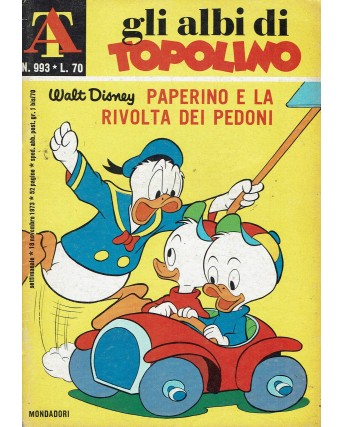Albi di Topolino n. 993 Paperino e la rivolta dei pedoni ed. Mondadori FU07 