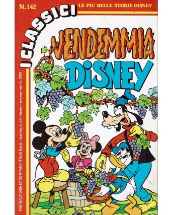 Classici Disney Seconda Serie n.142 vendemmia Disney ed. Mondadori BO06