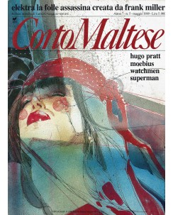 Corto Maltese Anno 7 n. 5 - Pratt, Moebius INSERTO SUPERMAN WATCHMEN FU02