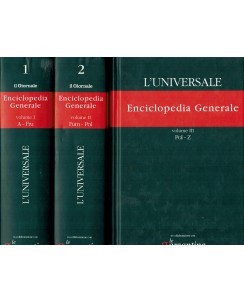 L'Universale : Enciclopedia Generale 3 volumi Le Garzantine Il Giornale A01