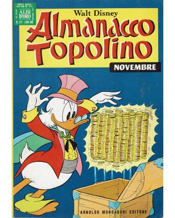 Almanacco Topolino 1975 n.227 Novembre Edizioni Mondadori	