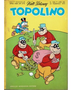 Topolino n.1004 febbraio 1975 ed. Walt Disney Mondadori