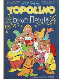 Topolino n. 995 dicembre 1974 ed. Walt Disney Mondadori