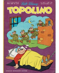 Topolino n. 835 novembre 1971 ed. Walt Disney Mondadori